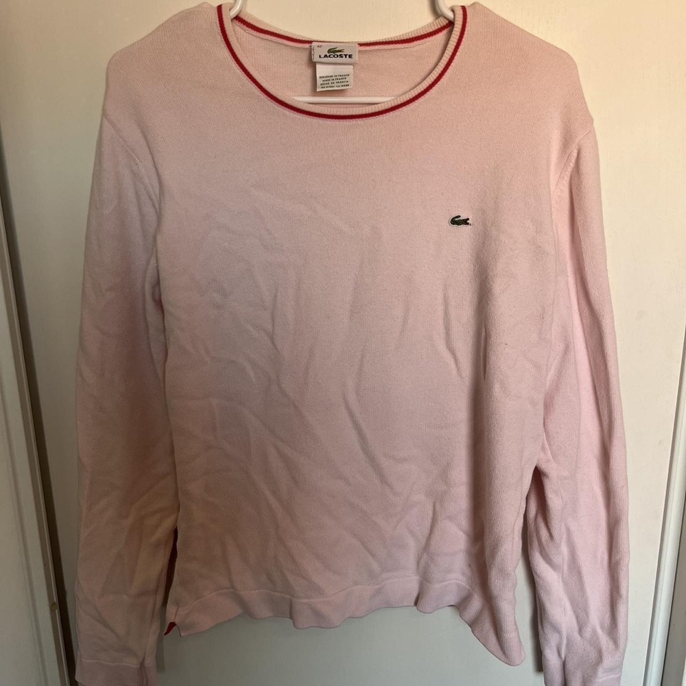 Lacoste Pink Crew Neck Sweater